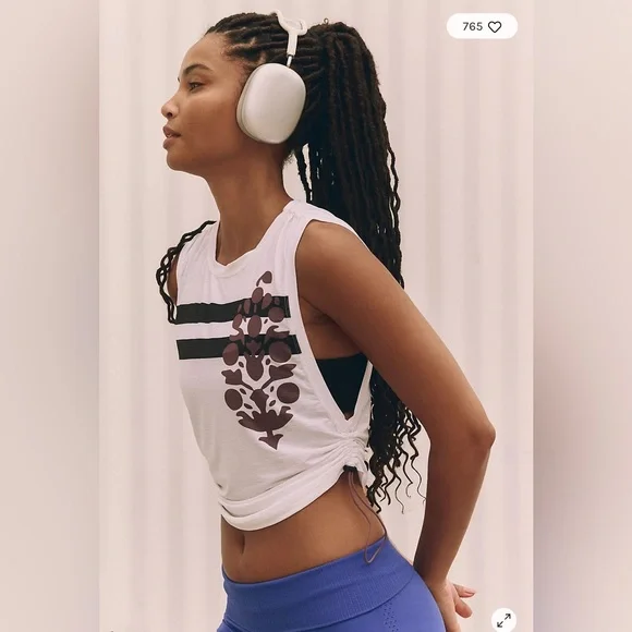 FP Movement by Free People White and Black Tank Top - Picture 1 of 7